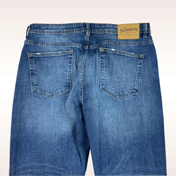 The Stronghold Selvedge Jeans Mens 36x31 Blue Relaxed Tapered Button Fly Stretch - Picture 11 of 16